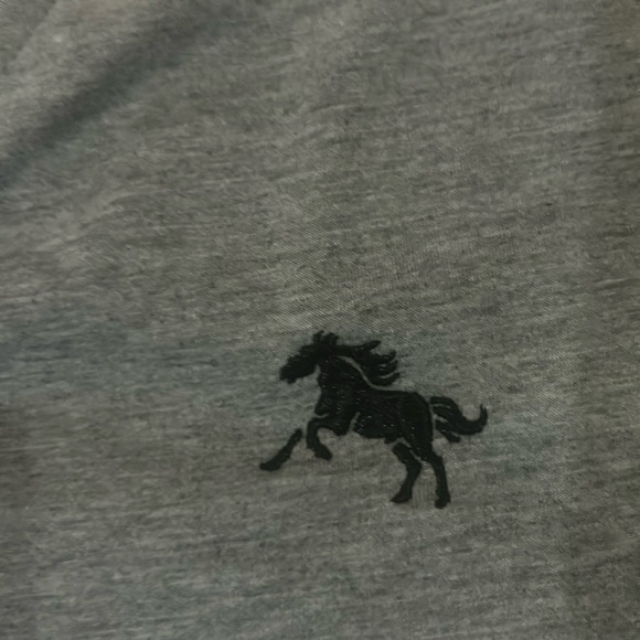 Dino Robert V Neck Embroidered Logo Short Sleeve T Shirt (Las) - Picture 2 of 4